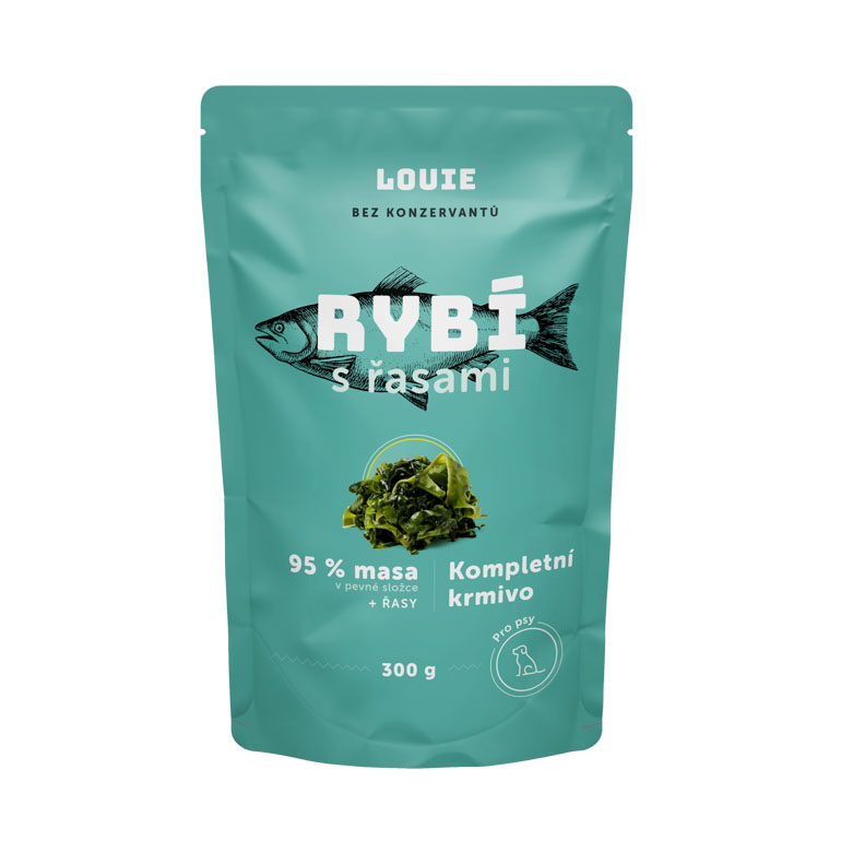 LOUIE Halas tasak algával, vitaminokkal és ásványi anyagokkal (300 g)_0